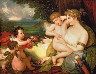 Venus tröstet Amor, der von einer Biene gestochen wurde, 1813